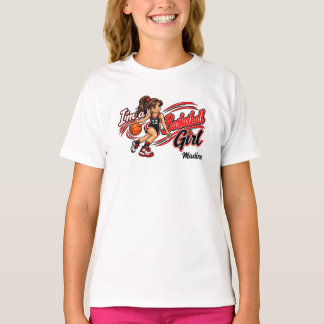 かわいいバスケットボール女子のオリジナルグッズ Tシャツ