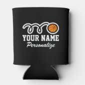 かわいいバスケットボール漫画名前をカスタムする誕生日ギフト 缶クーラー (裏面)