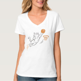 かわいいバスケ猫 Tシャツ