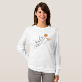 かわいいバスケ猫 Tシャツ (正面フル)