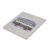 かわいいバスツアーバス タイル (側面)