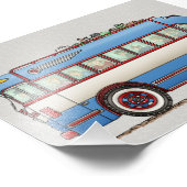 かわいいバスツアーバス フォトプリント            (角)