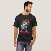 かわいいバスフィッシュラブアート Tシャツ (正面フル)