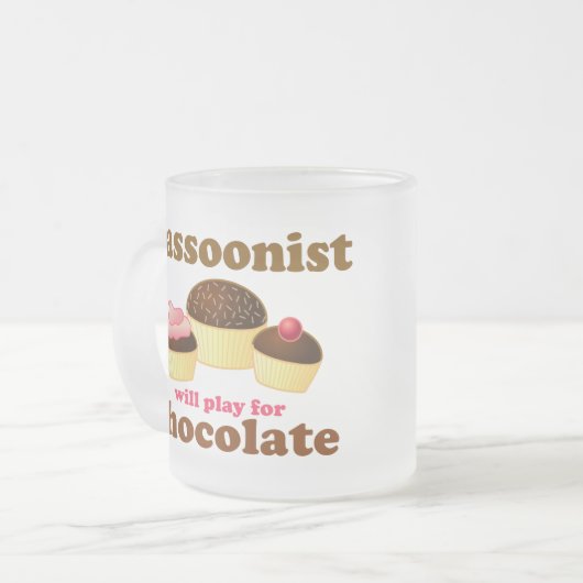 かわいいバスーンのマグ フロストグラスマグカップ (正面左)