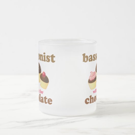 かわいいバスーンのマグ フロストグラスマグカップ (中央)