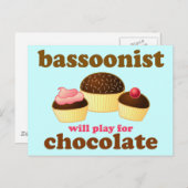 かわいいバスーンはがき ポストカード (正面/裏面)