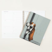 かわいいバセットハウンドの犬の壁アート プランナー手帳 (ディスプレー)