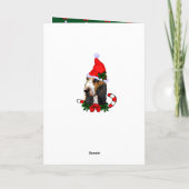 かわいいバセットハウンドクリスマス シーズンカード (裏面)