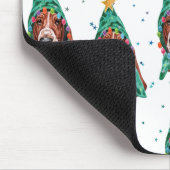 かわいいバセットハウンドドッグパターンクリスマス マウスパッド (コーナー)