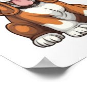 かわいいバセットハウンドパピー ポスター (角)