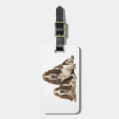 かわいいバセットハウンド ラゲッジタグ (正面縦)