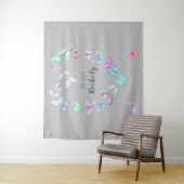 かわいいバタフライハート タペストリー (インサイチュ)