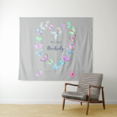 かわいいバタフライハート タペストリー (インサイチュ(横))