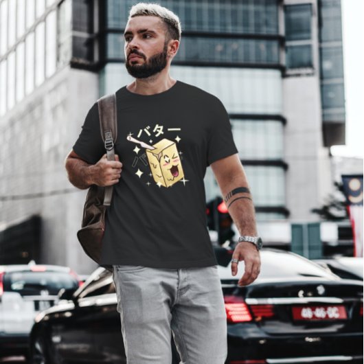 かわいいバター Tシャツ