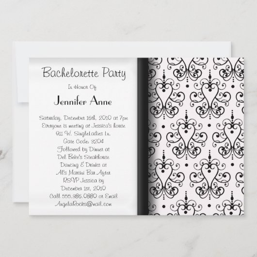 かわいいバチェロレッテの時間 招待状 (正面)