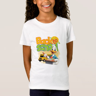 かわいいバックトゥスクールアヒルTシャツ – 楽しいキャラクター Tシャツ