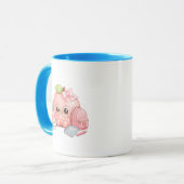 かわいいバックトゥスクールピーチマグ マグカップ (正面左)