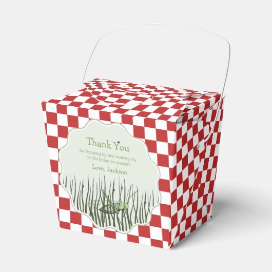 かわいいバッタ誕生日ありがとう フェイバーボックス (正面サイド)