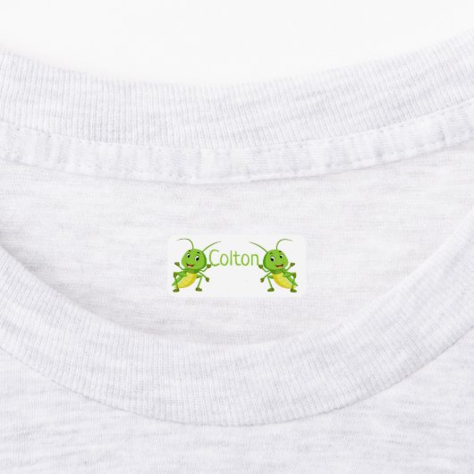 かわいいバッタ ラベル (貼付)