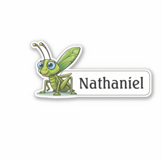 かわいいバッタID シール (正面)