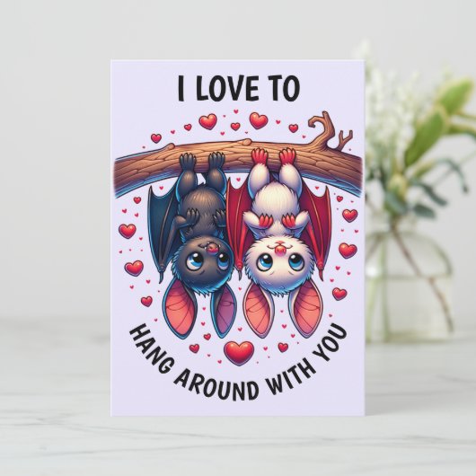 かわいいバットバレンタイン　あなたと一緒に過ごすのが大好き シーズンカード (スタンド正面)