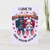 かわいいバットバレンタイン　あなたと一緒に過ごすのが大好き シーズンカード (正面)