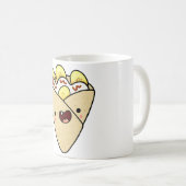 かわいいバナナとクリームクレープ コーヒーマグカップ (正面右)