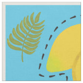 かわいいバナナの犬カット&縫いプルシェ ファブリック (クローズアップ)