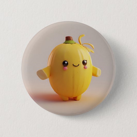 かわいいバナナの赤ちゃん 缶バッジ (正面)