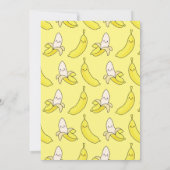 かわいいバナナキッズ1st誕生日パーティーかわいい 招待状 (裏面)