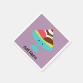 かわいいバナナスプリット スタンダードカクテルナプキン (角)