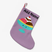 かわいいバナナスプリット スモールクリスマスストッキング (正面 (吊り時))