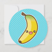 かわいいバナナバースデーパーティー 招待状 (正面)