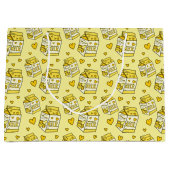 かわいいバナナミルク誕生パーティー ラージペーパーバッグ (正面)