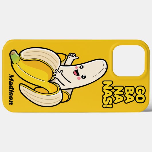 かわいいバナナ名前をカスタムするの電話代 Case-Mate iPhoneケース (裏面 (横))