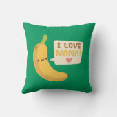 かわいいバナナ、ナナが好き！ 子供部屋の装飾 クッション (裏面)