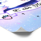 かわいいバニコンン信じ – 飛べる ポスター (角)