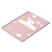 かわいいバニーうさぎのノート ノートブック (左側)