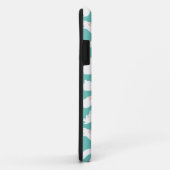 かわいいバニーうさぎのパターンオンティール(緑がかった色)モノグラム Case-Mate iPhoneケース (裏面/右)