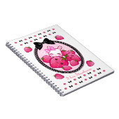 かわいいバニーおよびかわいいのいちご ノートブック (右側)