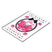 かわいいバニーおよびかわいいのいちご ノートブック (左側)