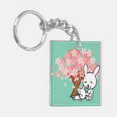 かわいいバニーおよびハートのキーホルダー キーホルダー (正面左)