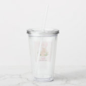 かわいいバニーがピンクの女の子を1人誕生 アクリルタンブラー (裏面)