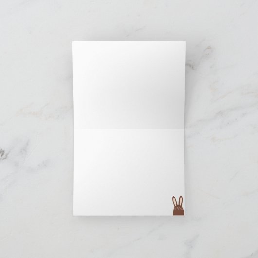 かわいいバニーとイースターエッグの休日ありがとう サンキューカード (内部)