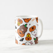 かわいいバニーとクマのハロウィン コーヒーマグカップ (正面右)