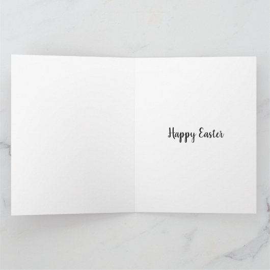 かわいいバニーとジェリービーンズのハッピーイースター挨拶 カード (内部)