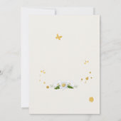 かわいいバニーとデイジー |ベビーシャワー招待状 招待状 (裏面)