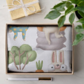 かわいいバニーとニンジンの復活祭のdecompage 薄葉紙 (ギフト)