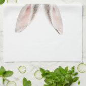 かわいいバニーとニンジン キッチンタオル (折り畳み)