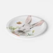 かわいいバニーとニンジン ペーパープレート (アングル)
